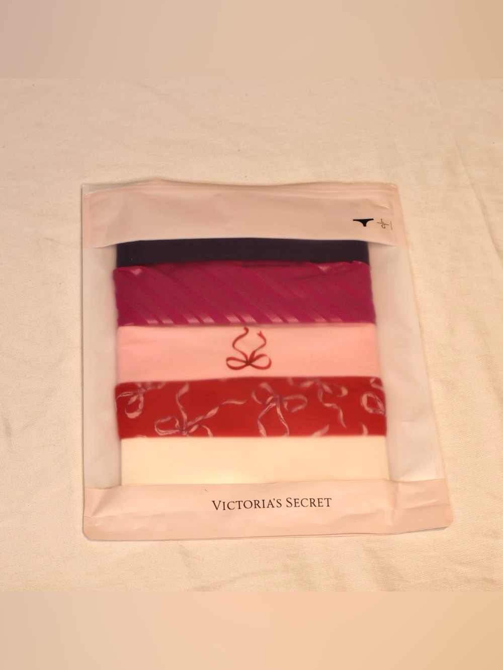 Victoria's Secret Pink, Red & Black Incomplete Panty Set